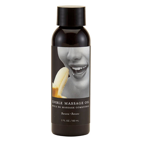 Edible Massage Oil - Banana Flavoured - 59 ml Bottle - Image 1