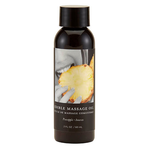 Edible Massage Oil - Pineapple - Pineapple Flavoured - 59 ml Bottle - Image 1