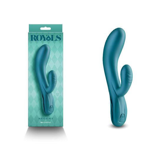 Royals - Regent - Metallic Green 19.3 cm Rabbit Vibrator