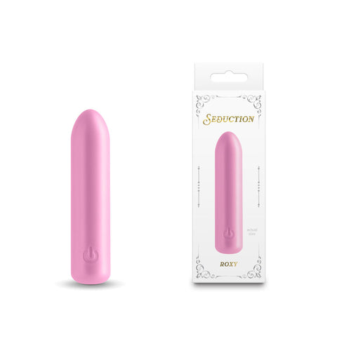 Seduction - Roxy - Metallic Pink - Metallic Pink 9 cm USB Rechargeable Vibrating Bullet - Image 1