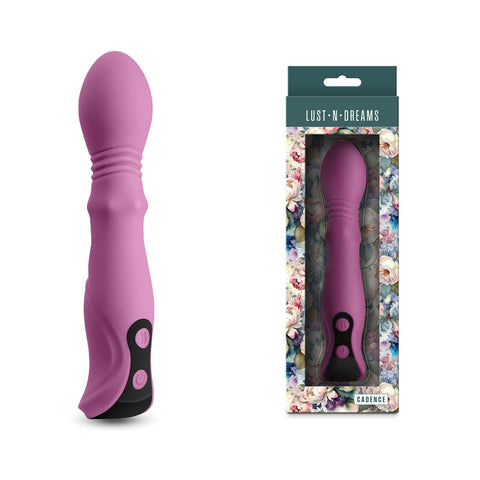 Lust-n-Dreams - Cadence - Blush - Purple 18.2 cm USB Rechargeable Thrusting & Sliding Vibrator - Image 1