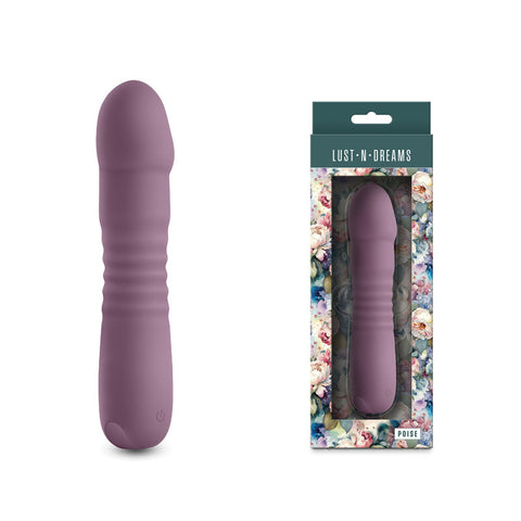Lust-n-Dreams - Poise - Mauve - Purple 17.3 cm USB Rechargeable Thrusting Vibrator - Image 1
