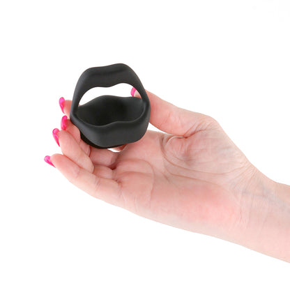Techno - Strobe - Black Vibrating Cock Ring with App Control