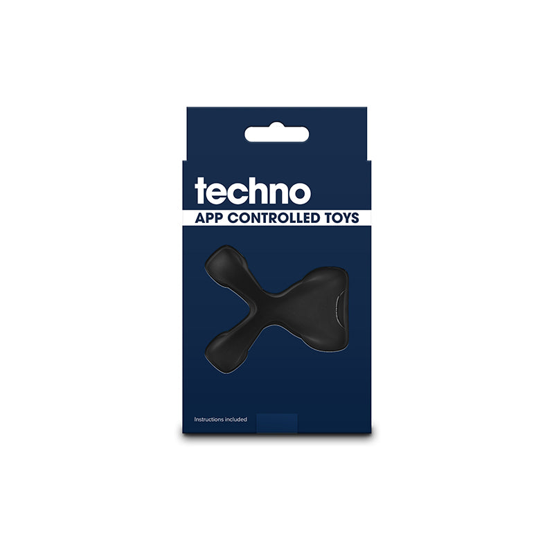 Techno - Strobe - Black Vibrating Cock Ring with App Control