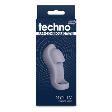 Techno - Molly - Grey USB Rechargeable Finger Stimulator with App Control