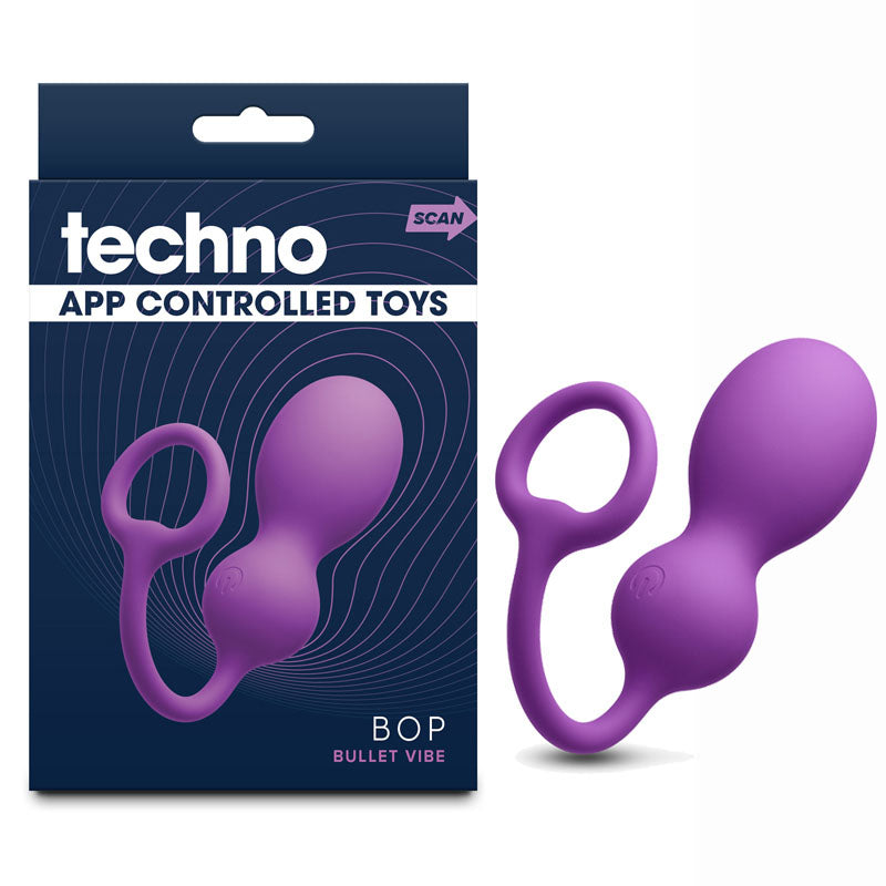 Techno - Bop - Purple USB Rechargeable Vibrating Kegel Exerciser with App Contol