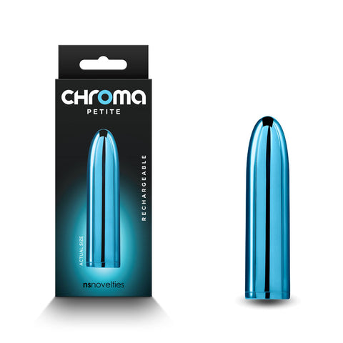Chroma Petite Bullet - Teal - Metallic Teal 8.7 cm USB Rechargeable Bullet - Image 1