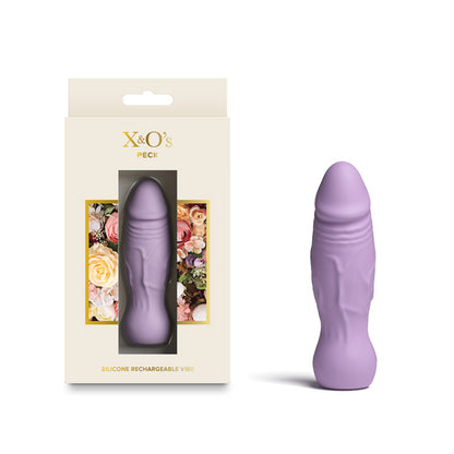 X & O's Peck - Lavender 9.9 cm USB Rechargeable Bullet