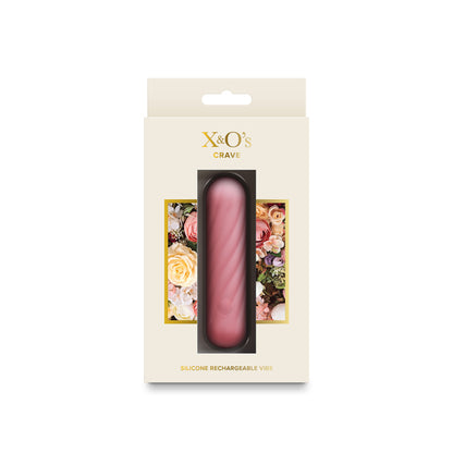 X & O's Crave - Light Pink 10.5 cm USB Rechargeable Bullet