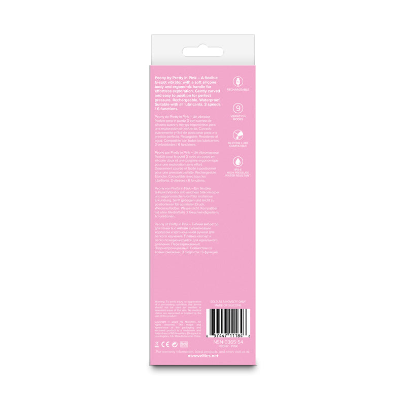 Pretty in Pink Peony - Pink 19.8 cm USB Rechargeable Vibrator