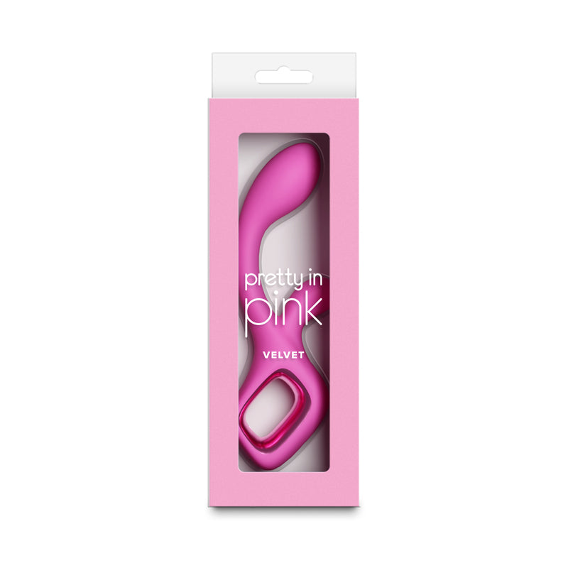 Pretty in Pink Velvet - Pink 18.7 cm USB Rechargeable Rabbit Vibrator