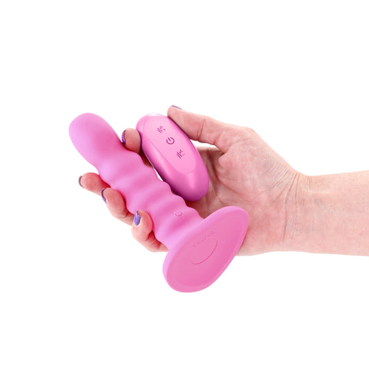 Colours Ribbed - 5'' Vibrating Dildo - Pink 14.5 cm Vibrating Dildo