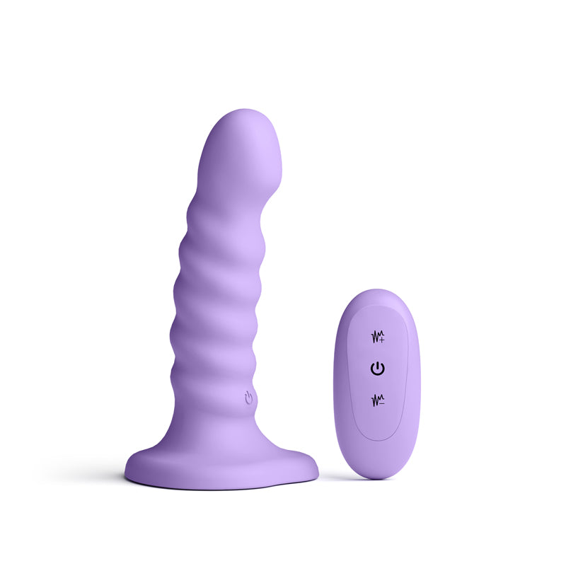 Colours Ribbed - 5'' Vibrating Dildo - Purple 14.5 cm Vibrating Dildo