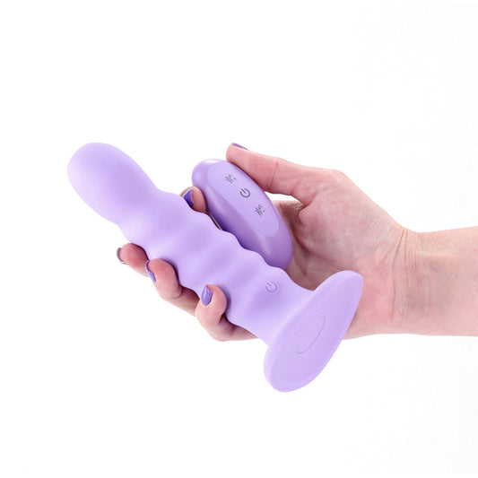 Colours Ribbed - 6'' Vibrating Dildo - Purple 16.5 cm Vibrating Dildo
