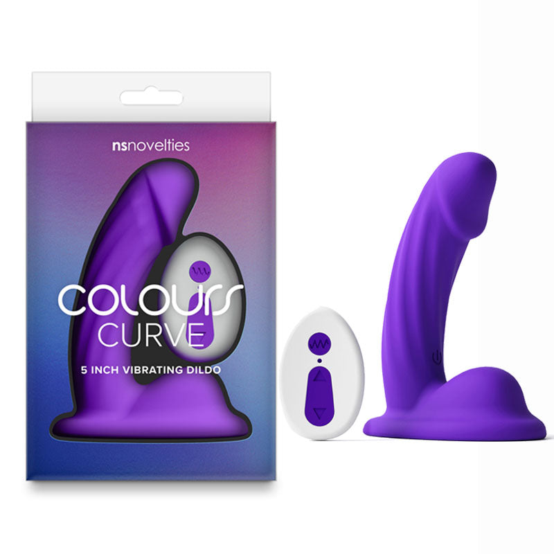 Colours Curve - Vibrating 5'' Dildo - Purple 12.6 cm Vibrating Dildo