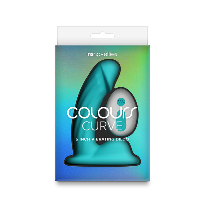 Colours Curve - Vibrating 5'' Dildo - Teal 12.6 cm Vibrating Dildo
