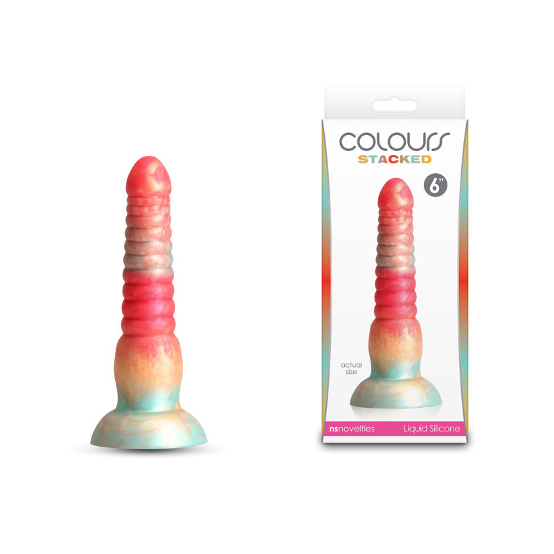 Colours Stacked - 6'' Dildo - Red/Gold 16 cm Fantasy Dildo