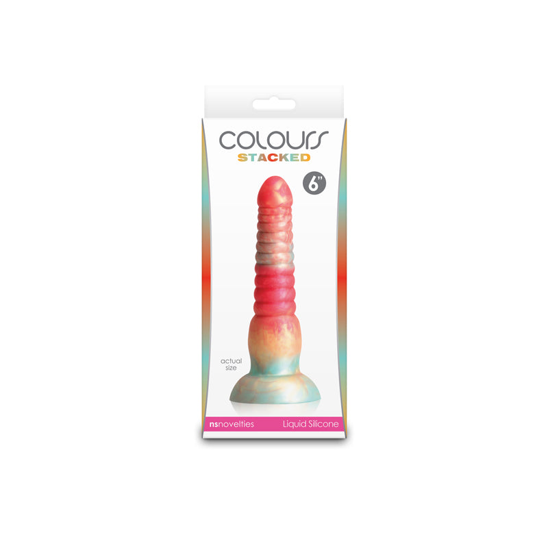 Colours Stacked - 6'' Dildo - Red/Gold 16 cm Fantasy Dildo