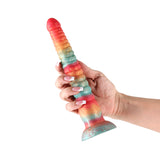 Colours Stacked - 9'' Dildo - Red/Gold - Red/Gold 23 cm Fantasy Dildo - Image 2