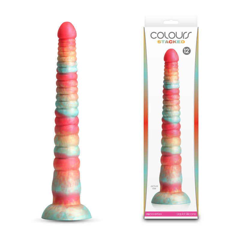 Colours Stacked - 12'' Dildo - Red/Gold 30.6 cm Fantasy Dildo