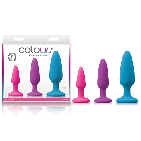 Colours Pleasures Trainer Kit - Coloured Butt Plugs - Set of 3 Sizes - Image 1