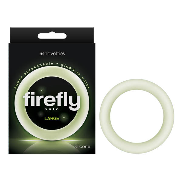 Firefly Halo - Glow In Dark Clear Large 60 mm Cock Ring - Image 1