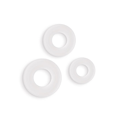 Firefly - 3pc Bubble Rings - White - Glow in Dark Cock Rings Set of 3