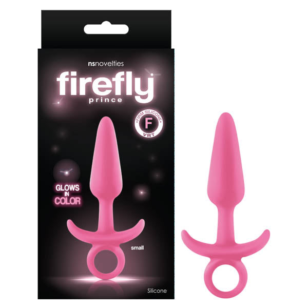 Firefly Prince - Glow-in-Dark Pink 10.9 cm Small Butt Plug