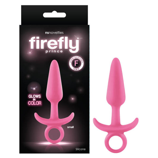 Firefly Prince - Glow-in-Dark Pink 10.9 cm Small Butt Plug