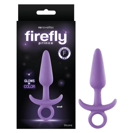 Firefly Prince - Glow-in-Dark Purple 10.9 cm Small Butt Plug