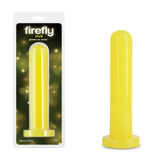 Firefly - Thrill - Yellow - Large - Glow in Dark Yellow Large Dildo