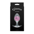 Glams Cosmic - Medium - Pink - Clear/Pink 9.5 cm Small Butt Plug