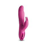 INYA Passion - Pink - Pink 22.2 cm USB Rechargeable Thrusting Rabbit Vibrator - Image 3
