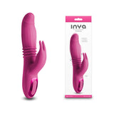 INYA Passion - Pink - Pink 22.2 cm USB Rechargeable Thrusting Rabbit Vibrator - Image 1