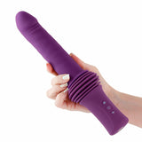 INYA Super Stroker - Purple - Purple 36.8 cm USB Rechargeable Thrusting Vibrator with Remote Control & Stand - Image 2