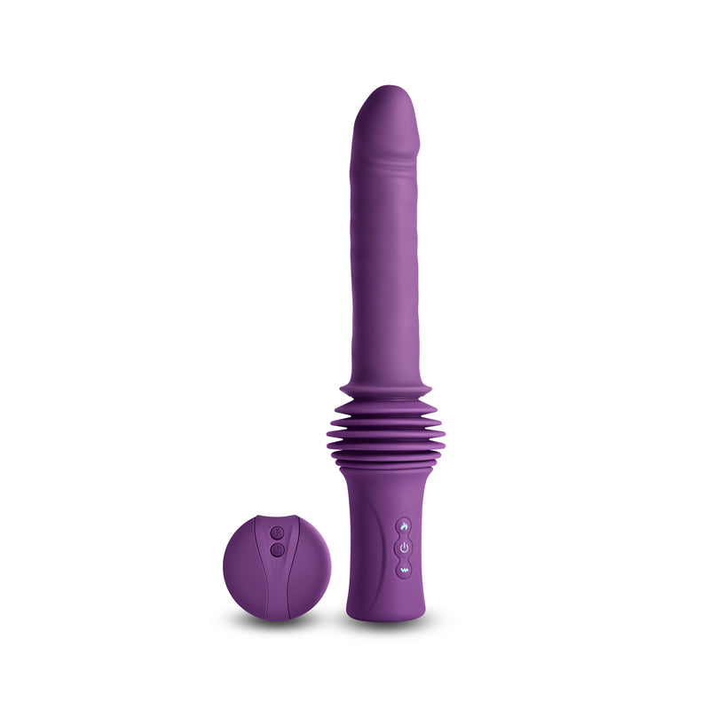 INYA Super Stroker - Purple 36.8 cm Thrusting Vibrator & Stand