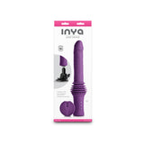 INYA Super Stroker - Purple - Purple 36.8 cm USB Rechargeable Thrusting Vibrator with Remote Control & Stand - Image 5