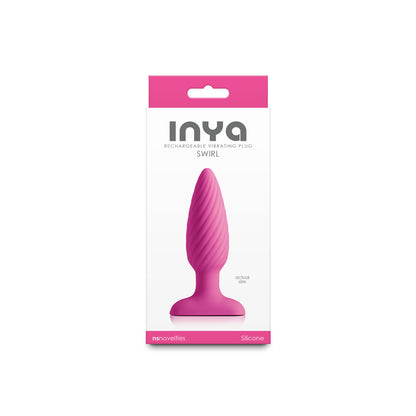 INYA Swirl - Pink 10.7 cm USB Rechargeable Vibrating Butt Plug