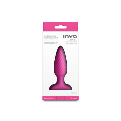 INYA Swirl - Pink 10.7 cm USB Rechargeable Vibrating Butt Plug