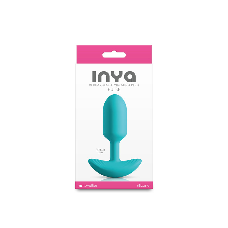 INYA Pulse - Teal 11 cm USB Rechargeable Vibrating Butt Plug
