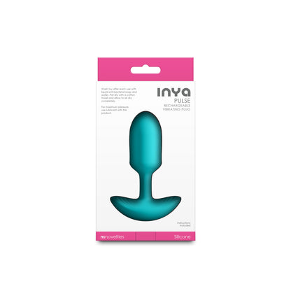 INYA Pulse - Teal 11 cm USB Rechargeable Vibrating Butt Plug