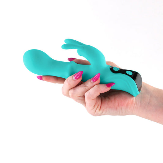 INYA Cyberluxe 18 cm Rabbit Vibrator with Sliding Ring Shaft