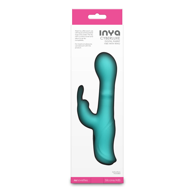 INYA Cyberluxe 18 cm Rabbit Vibrator with Sliding Ring Shaft