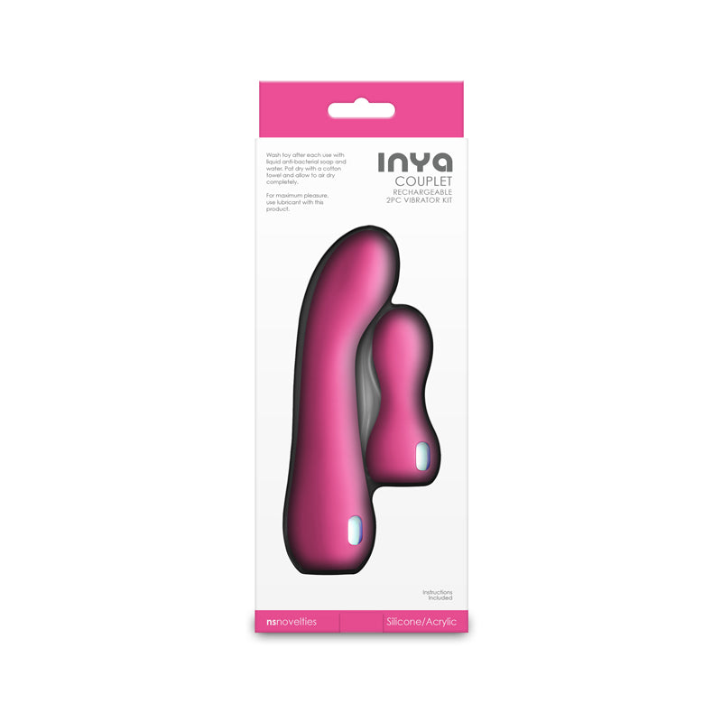 INYA Couplet - Pink USB Rechargeable Vibrators - Set of 2 Sizes