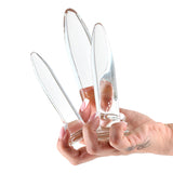Crystal - 3pc Trainer Kit - Clear - Clear Glass Anal Plugs - Set of 3 Sizes - Image 2
