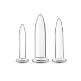 Crystal - 3pc Trainer Kit - Clear - Clear Glass Anal Plugs - Set of 3 Sizes - Image 3