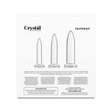 Crystal - 3pc Trainer Kit - Clear - Clear Glass Anal Plugs - Set of 3 Sizes - Image 4