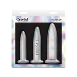 Crystal - 3pc Trainer Kit - Clear - Clear Glass Anal Plugs - Set of 3 Sizes - Image 1