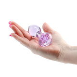Crystal Gem - Purple - Purple 9 cm Glass Butt Plug - Image 2
