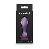 Crystal Gem - Purple - Purple 9 cm Glass Butt Plug - Image 6
